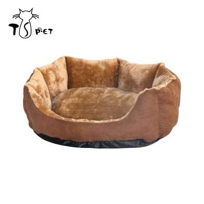 Factory washable dog bed luxury suede custom dog house cat bed pet bed