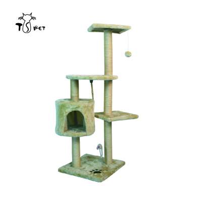 Best Quality Pet Product Indoor Scratching Post New House Wooden Cat Tree Made In China