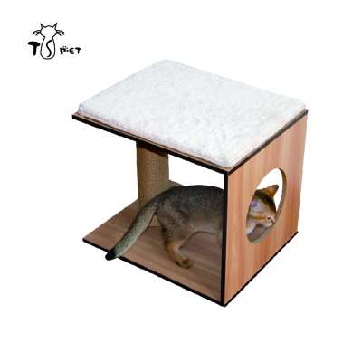 Condo Cardboard Cat Furniture Wall-Mounted House Eco Wooden House Cat Tree