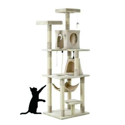 Special New Fleece Cat Scratcher House Trees With Playing Toy