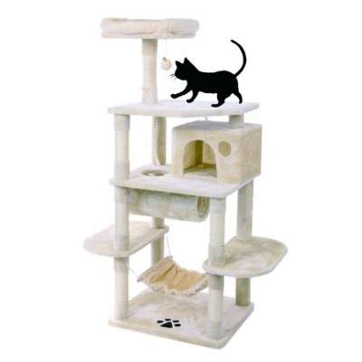 Luxury Durable Warm Paw Shape Printing Cat Scratcher Lounge House